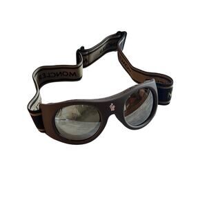 Moncler ML0051 50C Brown Ski Goggles Branded Round